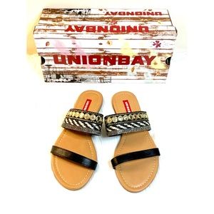 Unionbay Pippa Sandal Women's Size 6.5 Black/Tan